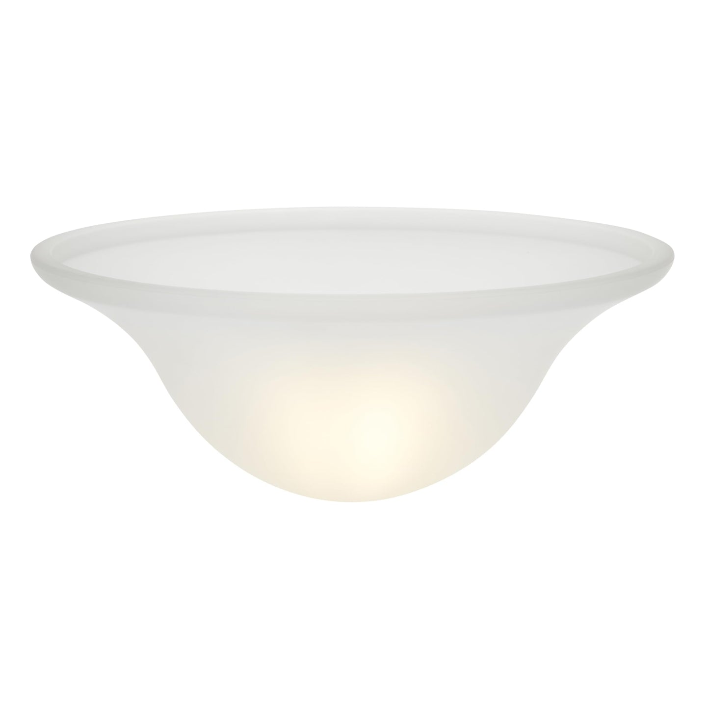 Aspen Creative 25007-64-1 Replacement Frosted Glass shade for Flush Mount or Semi-Flush Mount, 1/2" Central Hole,12-7/8" Diameter x 5" Height
