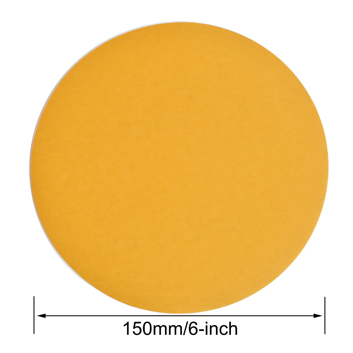 6-Inch No-Hole Hook and Loop Sanding Discs 800-Grit, Random Orbital Sandpaper for Automotive and Woodworking, 100-Pack