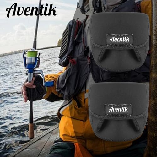 Aventik Spinning Reel Cover Storage Baitcasting Trolling Fishing Reel Protective Case Pouch Sleeve Gloves Fishing Bags Fit...