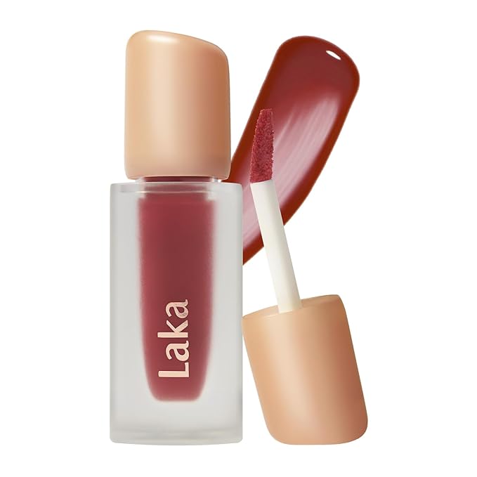 Laka Fruity Glam Tint, 4.5g/0.15oz, Glowing Lip Stain with Wide Color Spectrum, Hydrating & Lightweight Texture, Buildable Color, Non-Sticky, Vegan, K-Beauty (#158 Berris)
