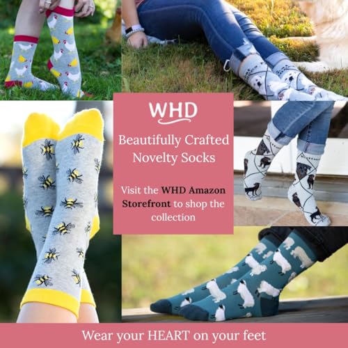 WHD Fly Fishing Crew Socks for Women & Men | Fishing Gift, Outdoor Adventure Socks