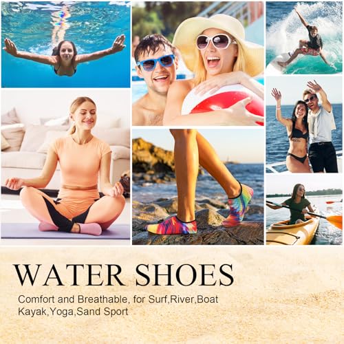 Barefoot Water Shoes for Women Men Non-Slip Yoga Socks Travel Slippers Summer House Shoes for Indoor Outdoor Beach Swim Surf
