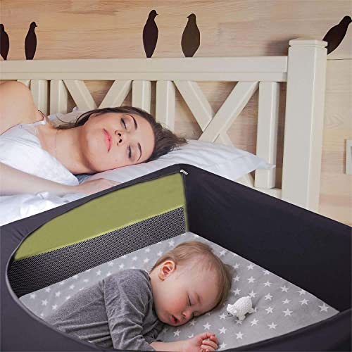Crib Tent Cover, Pack N Play Blackout Covers, Breathable Travel Crib Shades, Portable Baby Crib Canopy Cover,Playard Netti...