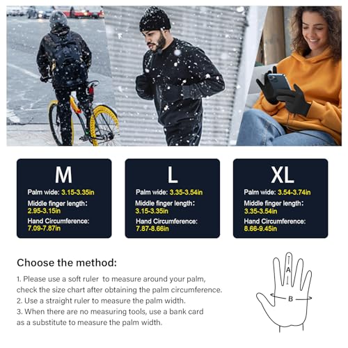 Thermal Winter Gloves Outdoor Warm Gloves for Women Men Lightweight Soft Design for Walking Hiking Cycling Cold Weather