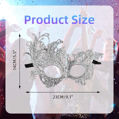 Gorbgle Venetian Lace Masquerade Mask for Women, Elegant Eye Mask for Carnival, Ball, Wedding, Mardi Gras Costume Party