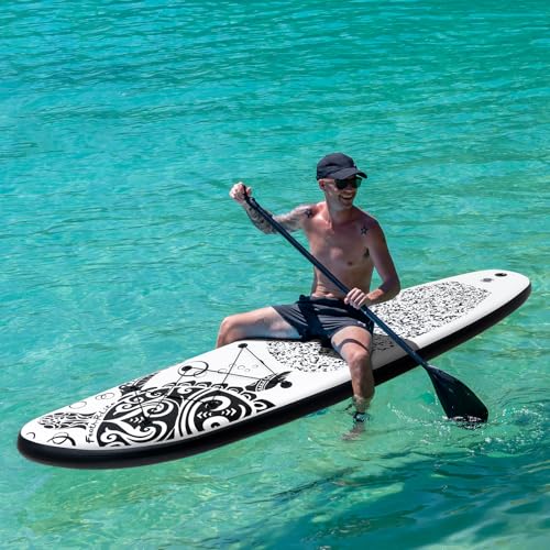 FEATH-R-LITE Inflatable Ultra-Light 10'×30''/10'6''×33'' Stand Up Paddle Board for All Skill Levels with Premium SUP Paddl...