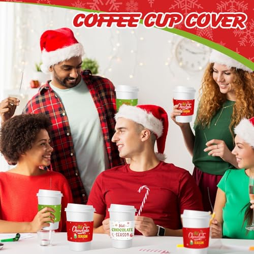Jingmore 36 Pcs Hot Cocoa Bar Coffee Cup Sleeves Baby It's Cold Outside Coffee Holder Hot Chocolate Bar Disposable Brewed ...