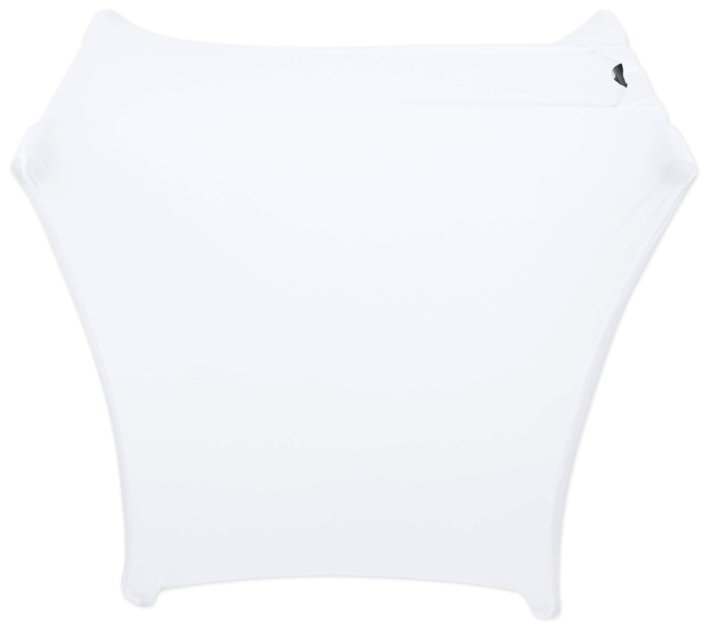 Rockville Rsc5W Universal White Dj Scrim Cloth Cover, 360-Degree X-Stand Fit, Wrinkle-Resistant, Flame Retardant, Carry Pouch, F