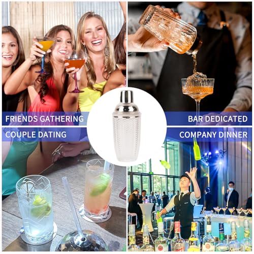 JNWINOG Professional 14.37 oz Cocktail Shaker – Durable Stainless Steel Martini Mixer, Leak-Proof & Dishwasher Safe, Ergon...