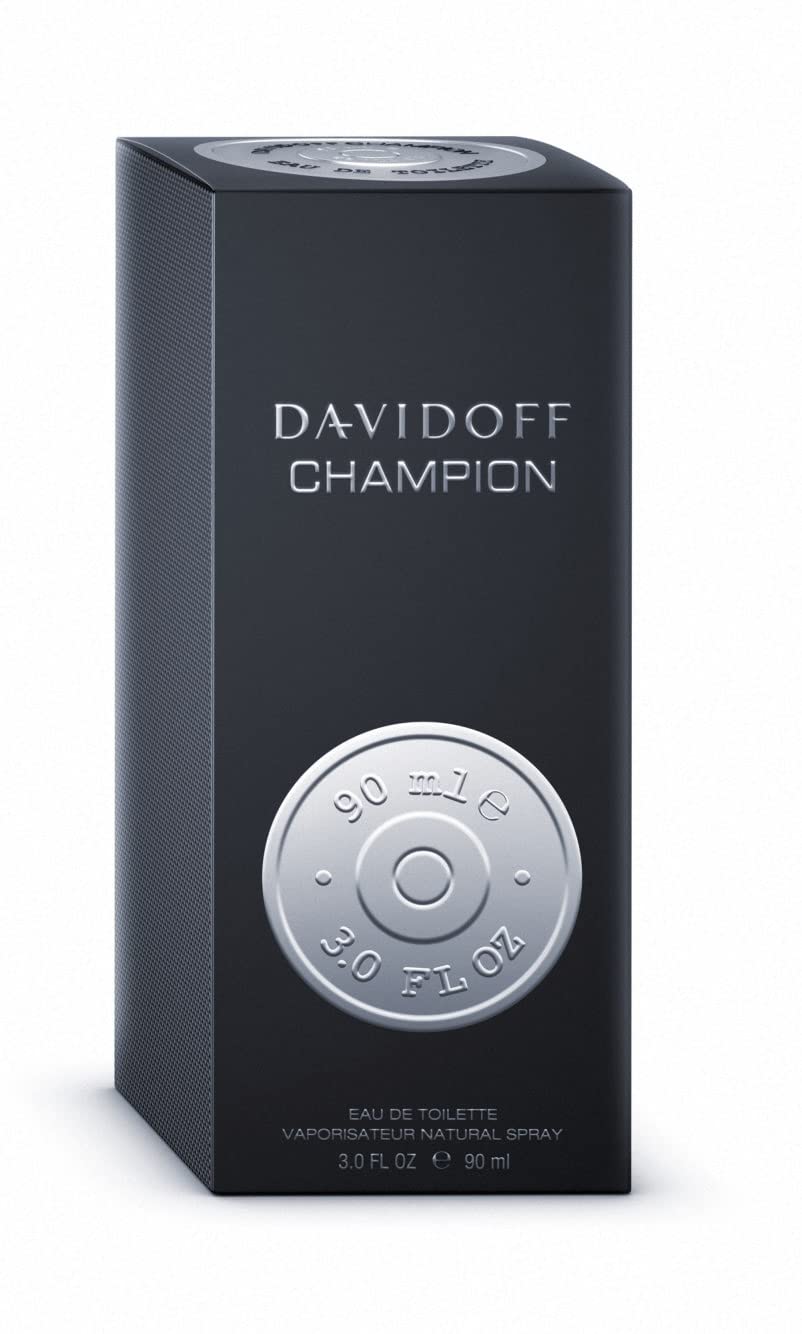Davidoff Champion Eau de Toilette - Woody Men's Cologne - With Notes of Bergamot, Clary Sage & Oakmoss - Long Lasting Fragrance