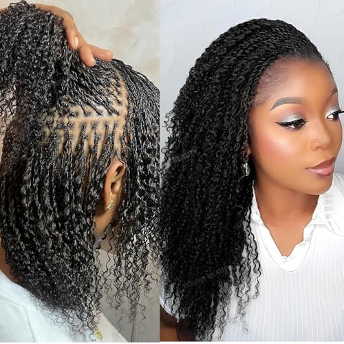 Afro Kinky Curly Bulk Human Hair for Twists/Braids/Permanent Micro Locs Bulk Human Hair Extensions For Braiding 100g/Bundles 22inch Natural Black