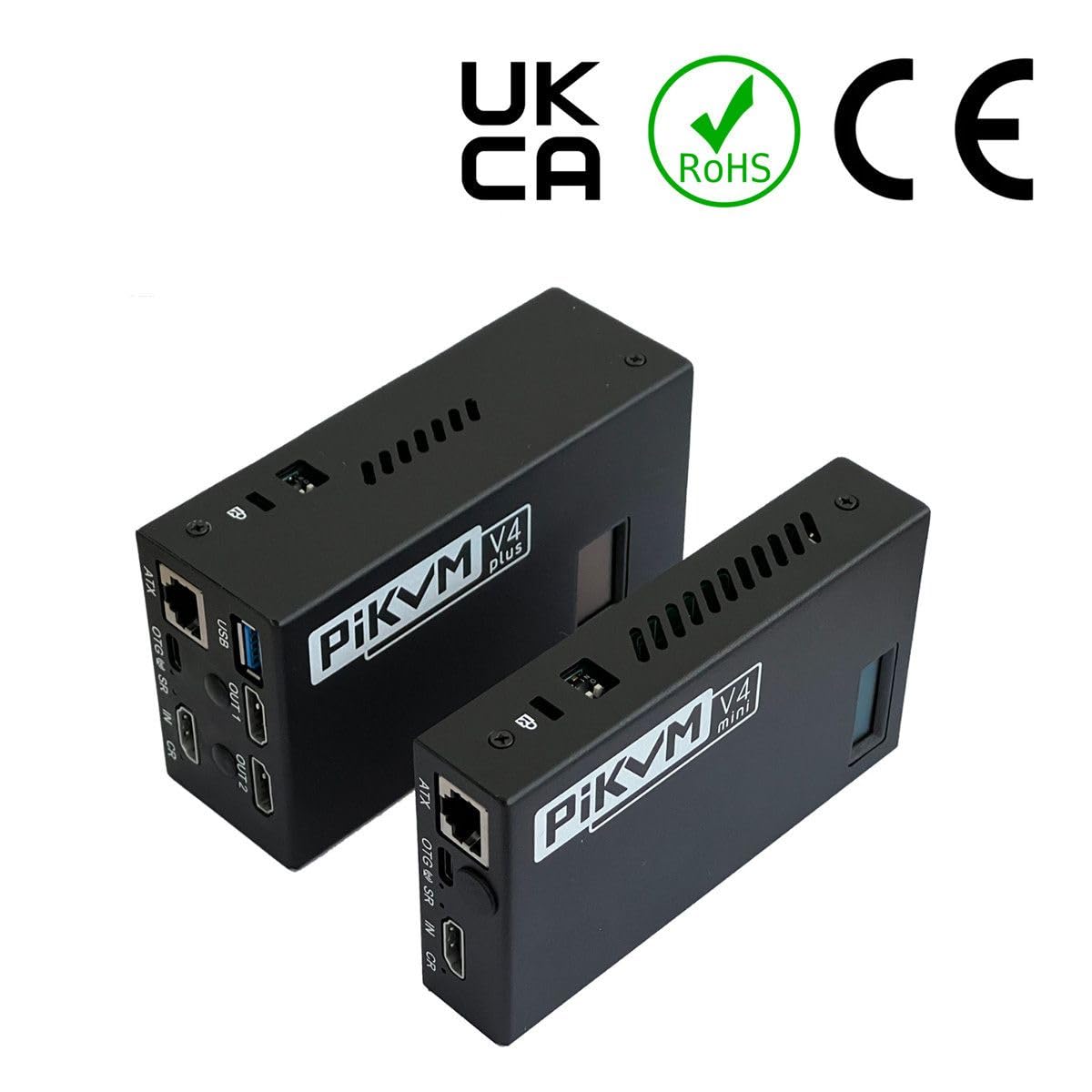 PiKVM V4 Mini IP KVM - Compact Metal Remote Access Switch for Servers