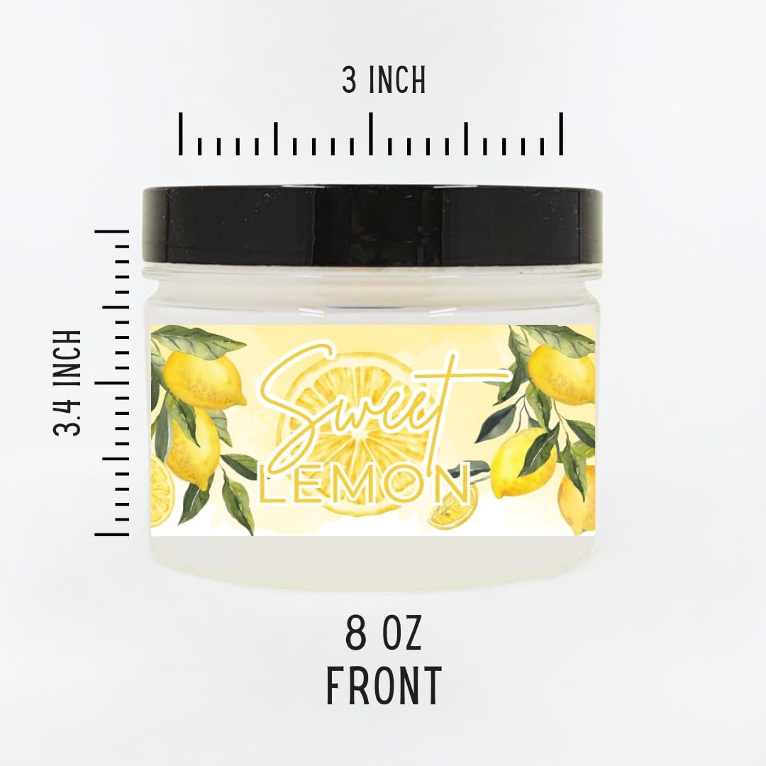 Body Powder for Women & Men Scented Sweet Lemon, Perfume Dusting Powder, Bath Powder with Fragrance & Essential Oils, Talc-Free 10oz Container with Lid, Made in USA