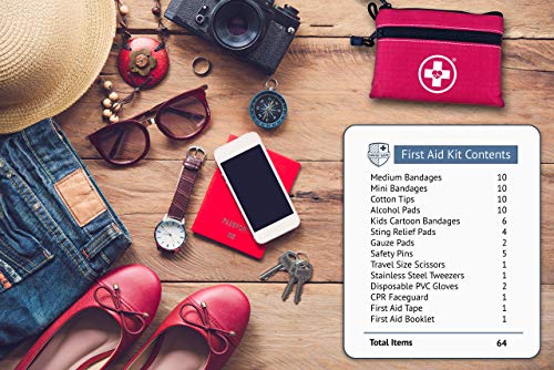 Swiss Safe 2-in-1 First Aid Kit for Car, Travel & Home, Businesses - Bonus Mini Kit for Medical Emergency Aid, Survival, C...