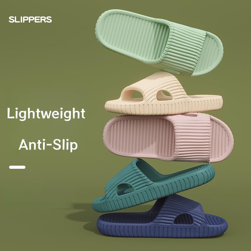 Shower Shoe Non-Slip Slipper for Men Women Open-toe Quick Drying Lightweight Dorm Slippers For Bathroom House Outdoor