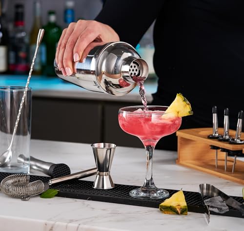 Cocktail Shaker Set - 17 Piece Stainless Steel Mixology Bartender Kit, Drink Martini Shaker, Home Bar Accessories, Cocktai...