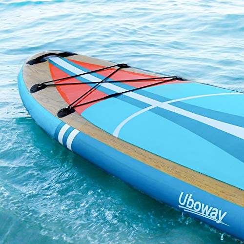 Uboway Inflatable Paddle Boards Stand Up: 10/11 feet SUP with Adjustable Paddle Backpack Pump Leash Fin Youth Adults Stand...