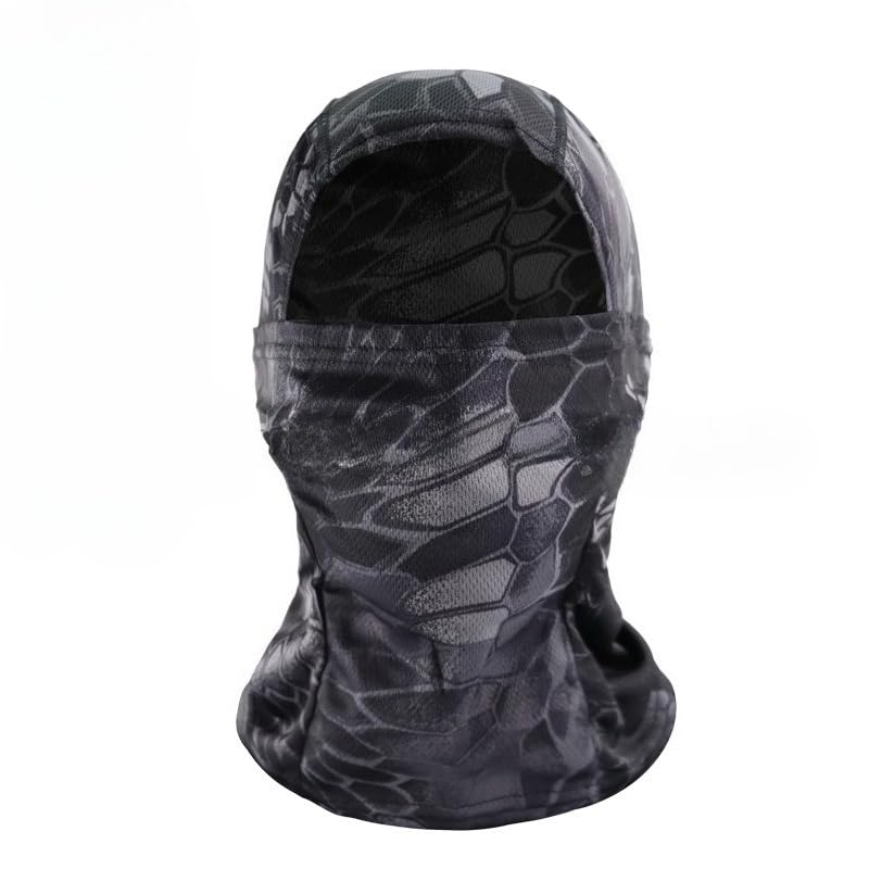 Camouflage Neck Gaiter Cycling Mask Ski Mask for Men Women Sunscreen Headgear Face Mesh for Outdoor Sports Hiking Biking