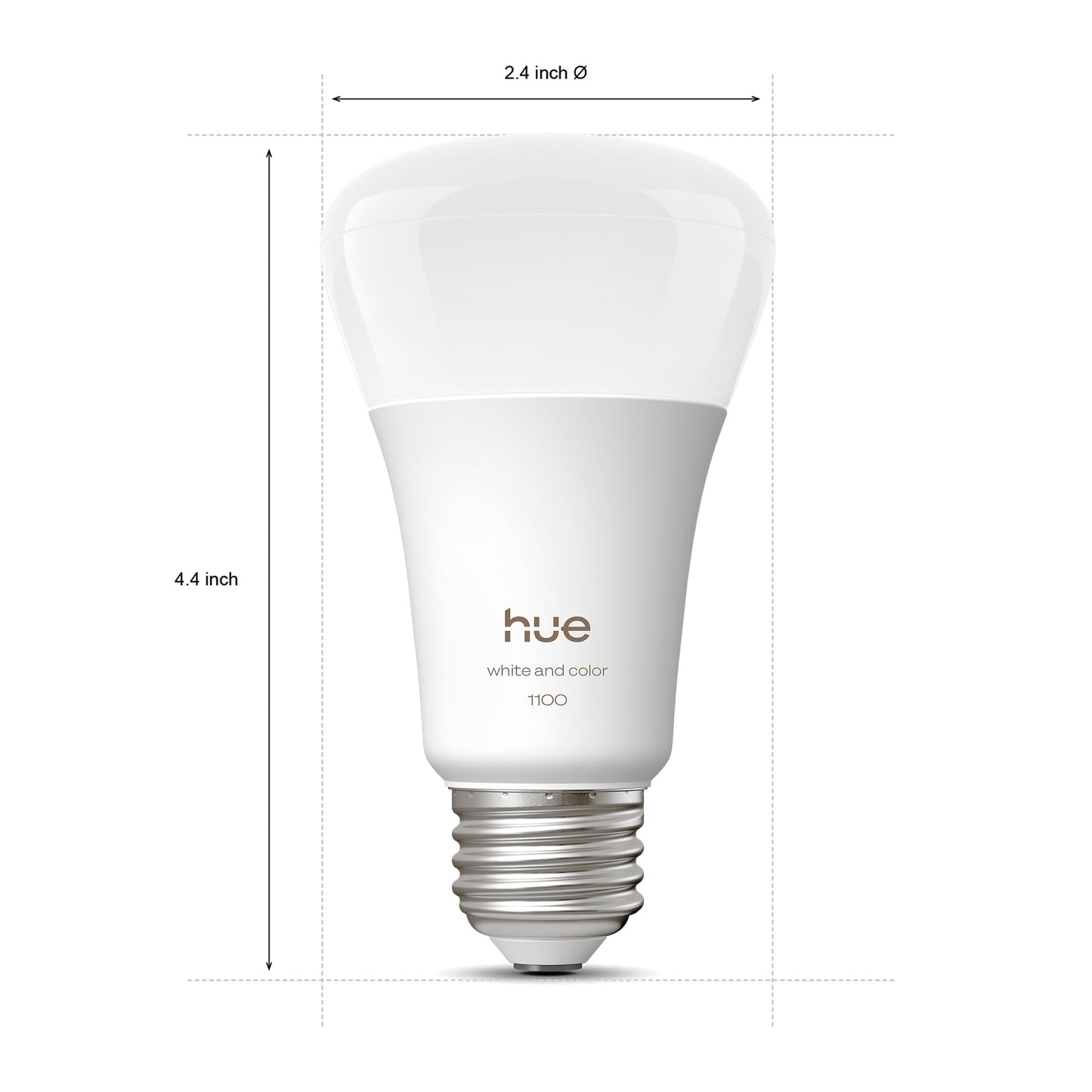 Philips Hue Smart LED A19 Bulb 1-Pack, White & Color Ambiance, E26 Base, 10.5W, Full Spectrum Light 1000K-20000K, 1100 Lumens, Dimmable, Works with Alexa, Google, Apple
