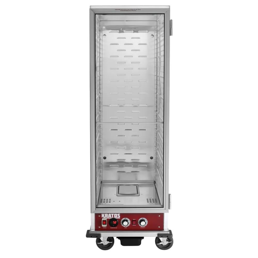 Kratos Full Size Commercial Insulated Holding and Proofing Cabinet | Holds 36 Full Size Sheet Pans | Mobile | Clear Door |120V, 1440W (28W-153)