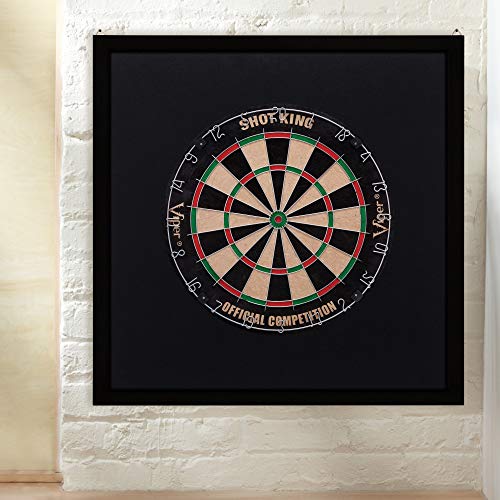 Viper Championship Wood Framed Sisal Dartboard Backboard with Optional Dry Erase Cricket Scorebord and Dart & Accessory Storage Caddy, Dark Mahogany Finish