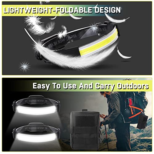 Headlamp Rechargeable,Ultra Bright Upgrade 1500 Lumens 6 Modes Head Lamp Led Rechargeable with Taillight(Individual Contro...