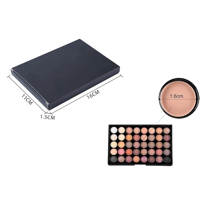 40 Color Smoky Eyeshadow Palette,Professional Premium Matte Glitter Makeup Palette,Multi-Color Eyeshadow Powder Cake,Long-lasting, Waterproof Makeup That Doesn't Come off Easily,3.52 OZ