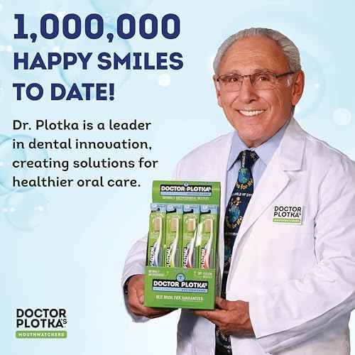 MOUTHWATCHERS Soft Flossing Manual Toothbrush for Adults, 2 Pack, Ultra Clean, Good for Sensitive Teeth and Gums, by Dr. Plotka's, Colors May Vary