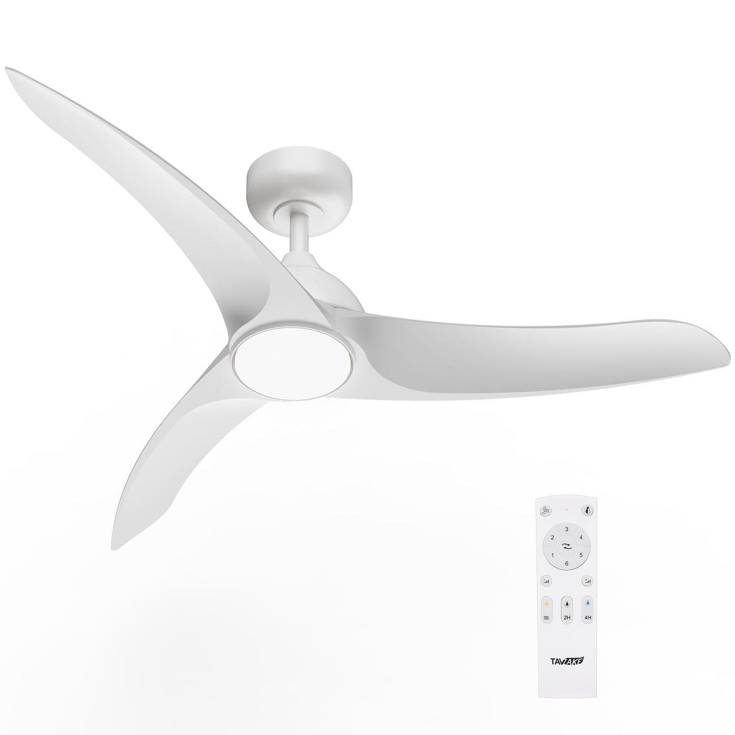 TAVZAKE Ceiling Fans with Lights, 42 inch Low Profile Ceiling Fan with Light and Remote Control, Flush Mount, 3CCT, Dimmable, Qu