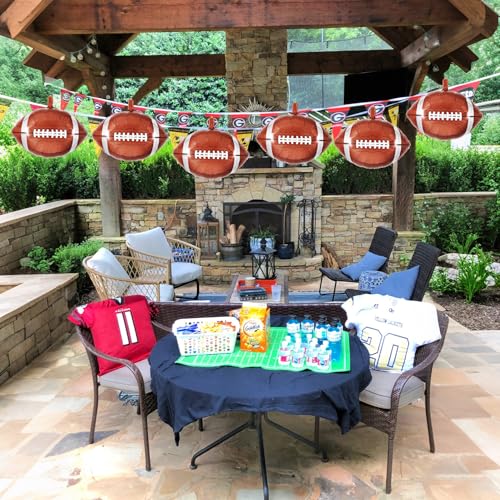 Football Balloons, 27'' Rugby Shaped Aluminum Foil Balloons for Sports Mylar Balloon Footballs Birthday Party Decorations ...