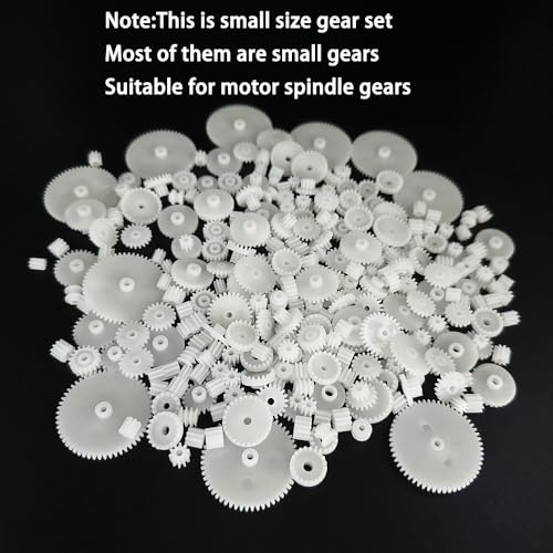 200PCS Module 0.5 Plastic Gear Single Gear Spindle Gear Small Motor Gears for DC Motor RC Car Robot DIY Model Toy Parts (W...
