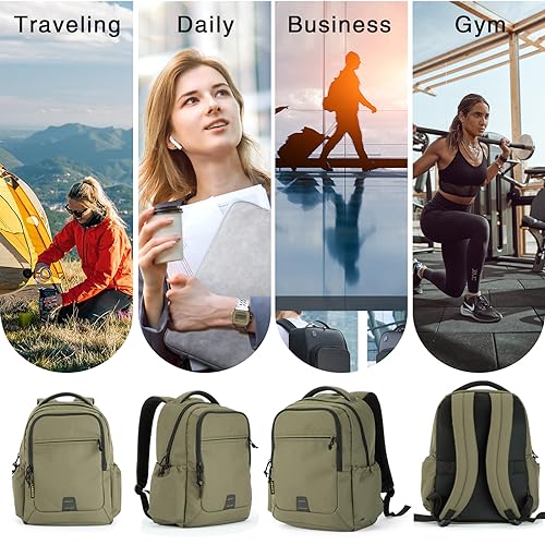 VEAGIA Tactical Travel Laptop Backpacks Large Heavy Duty Work Backpack For Men women Airline Approved (New ArmyGreen)