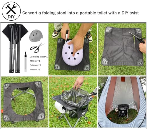 Opliy Camping Stool 2 Pack,Portable Folding Stool for Outdoor Gardening and Beach Hiking Fishing,Foot Stool with Carry Bag...