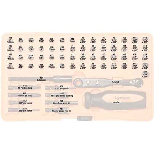Lyman Master Gunsmith Multi Tool Kit Includes Hex Torx Flathead Phillips and Specialty Bits