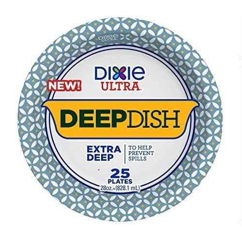 Dixie Ultra Deep Dish Extra Deep Plates, 28 oz., 25 Count