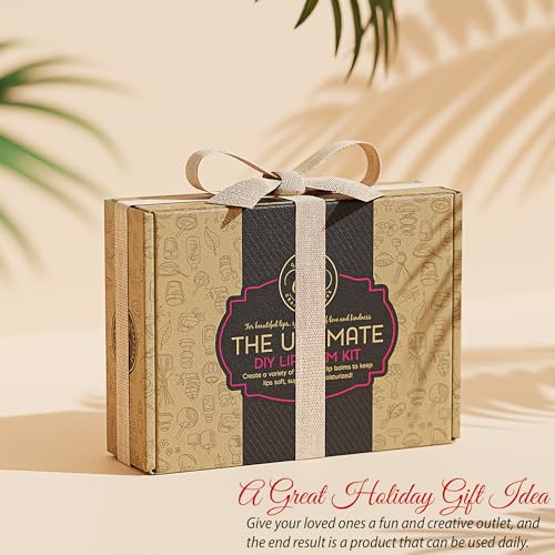 CraftZee π£π₯ππ ππ¨π Lip Balm Making Kit. DIY Lip Gloss Pack, Natural Beeswax, Shea Butter, Sweet Almond Oil, Essential...