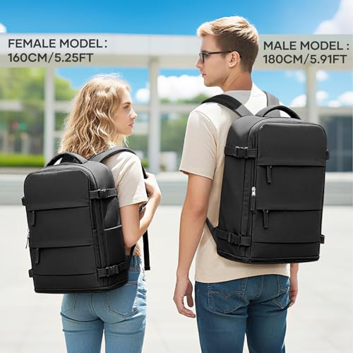 coowoz Large Travel Backpack For Women Men,Carry On Backpack Flight Approved,Hiking Backpack Waterproof Outdoor Sports Ruc...