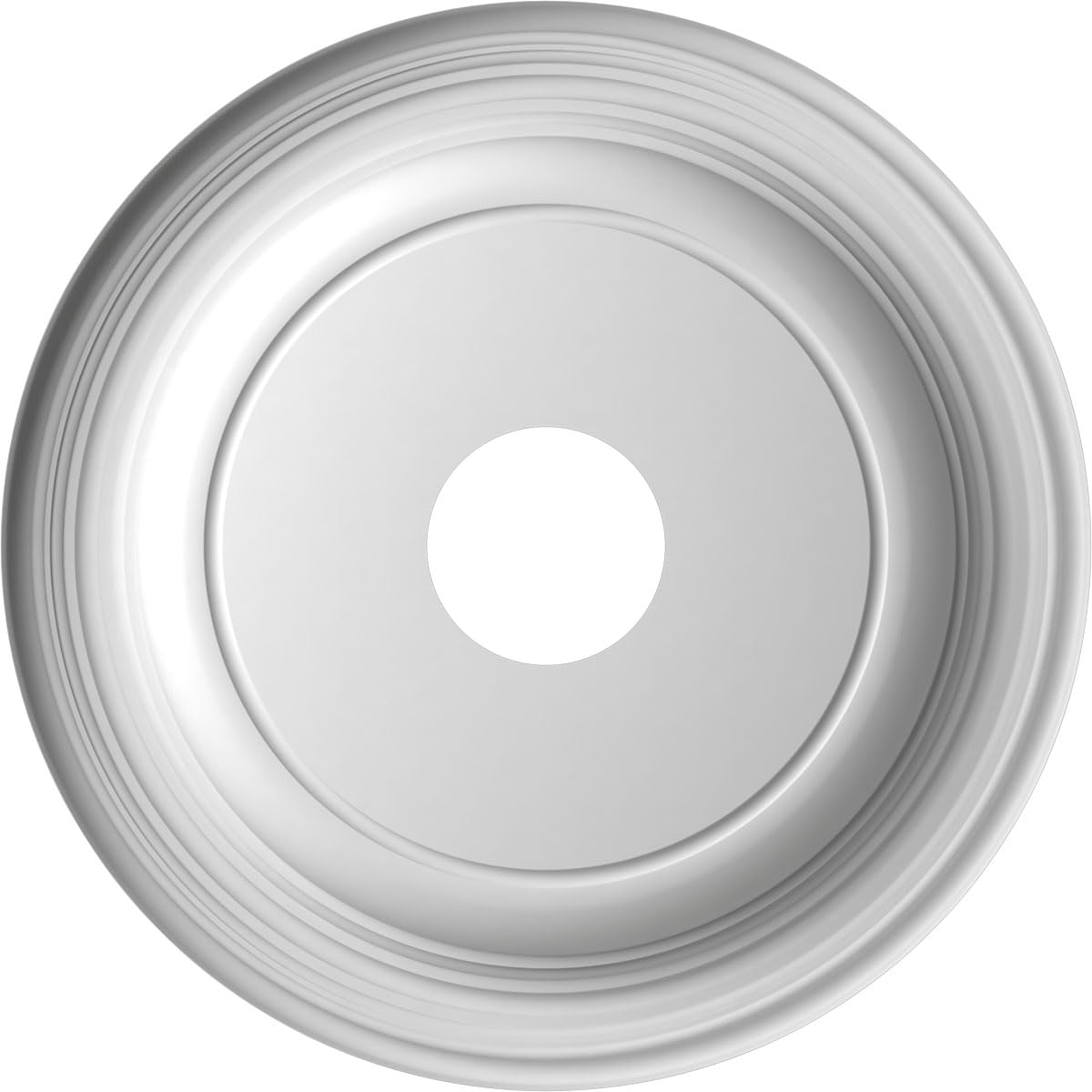 Ekena Millwork 16Od X 3 1/2Id X 1 3/8P Traditional Thermoformed Pvc Ceiling Medallion (Fits Canopies Up To 9 1/2), Aged Dark Ste