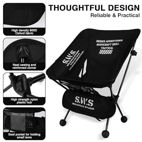 Camping Chairs – Ultralight/Lightweight Camping Chair, 2.4 LBS Portable Foldable Chair – Folding Seats Portable with Alumi...