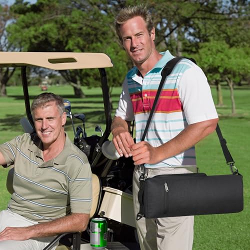 Golf Cooler Bag for Men Women, Small Soft Insulated Beer Cooler Holds 6 Pack of Cans or Two Wine Bottles, Portable Golf Ac...