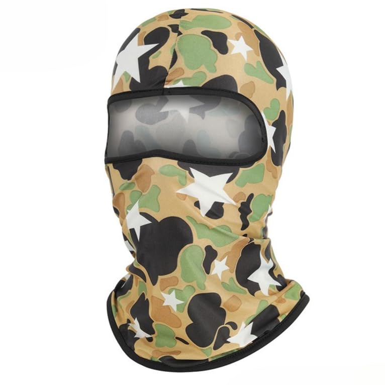 Camouflage Neck Gaiter Ski Mask Cycling Mask for Men Women Sunscreen Headgear Milk Silk Masks for Outdoor Sports Biking