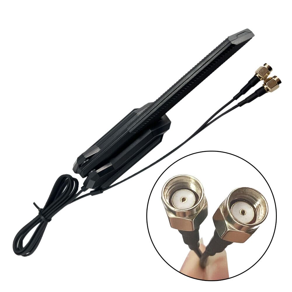 ZAHARA 2.4/5.8/6GHz RP-SMA Tri Band WiFi 6E Antenna for ASUS ROG Strix B550-F Gaming WiFi II/B550-PLUS/Prime B450M-A II/ROG Strix B650-A B650-PLUS B650E-F B550-A B760-I Z690-I Z790-Plus Z790-A Z790-E
