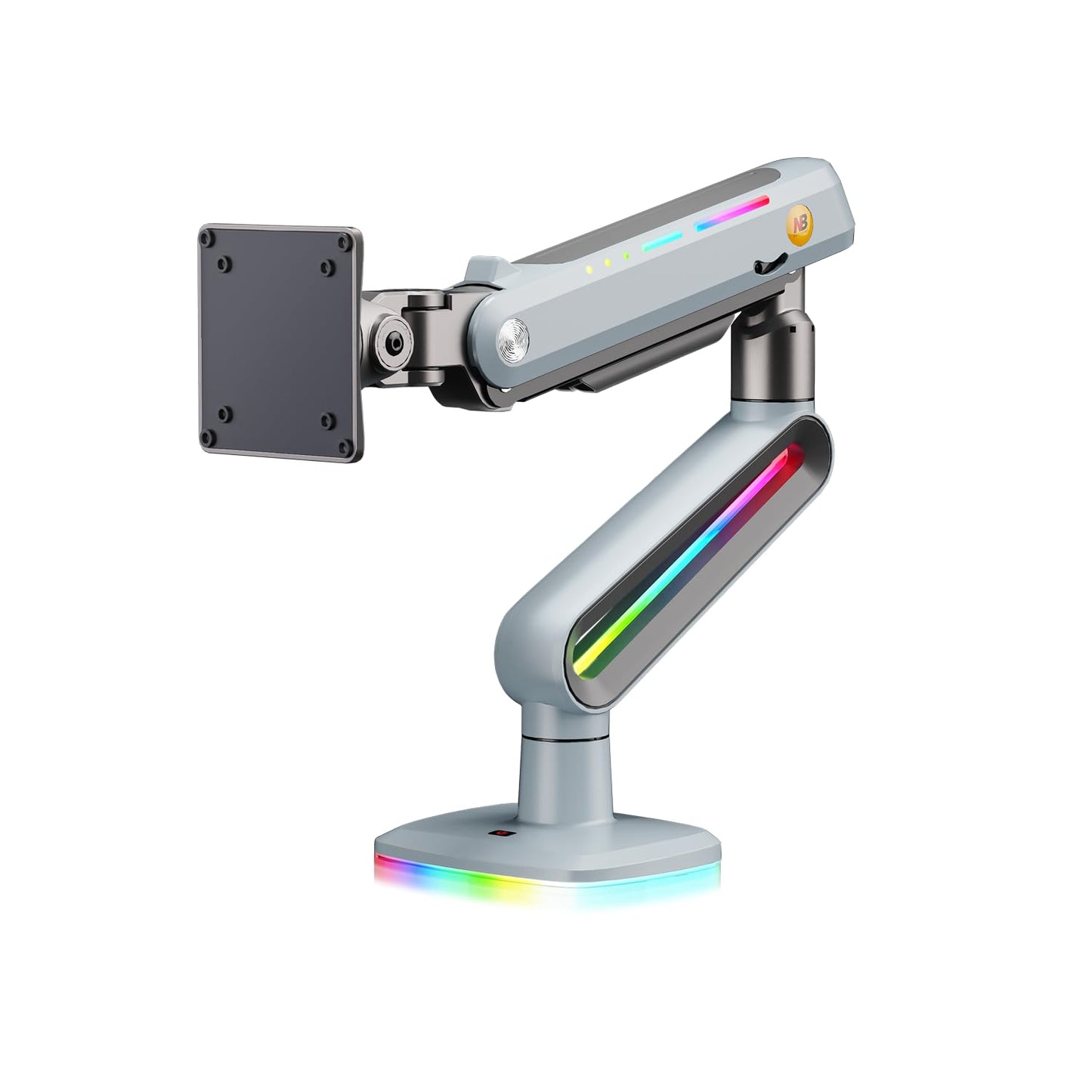 NB ERGONOMIC Gaming Monitor Arm for Flat/Ultrawide/Curved Monitors 32 to 60 inch, Heavy Duty Monitor Stand Load up to 20 kg, VESA 75/100 mm Mount G70-New (Lake Blue)