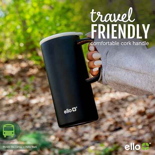Ello Campy 18oz Stainless Steel Travel Mug with Handle and Leak Proof Lid | Vacuum Insulated Coffee Cup for Hot or Cold Drinks | Reusable, BPA Free | Gift for Coffee Lovers, Frost