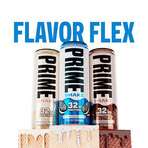 PRIME Protein Shake, Chocolate, 32g Protein for Muscle Support & Recovery, Ultra-Filtered Milk, Lactose Free, Low Sugar, L...