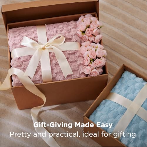 Bedsure GentleSoft Blankets Queen Size for Bed - 350GSM Super Soft Cozy Blanket for Women Men Girls as Gifts, Large Fuzzy ...