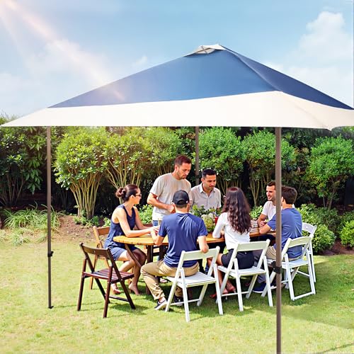 13x13 Canopy Replacement Top Cover with Air Vent Silver Coated Only Fit for Suntime Outdoor Instant Easy Pop Up Canopy (Re...