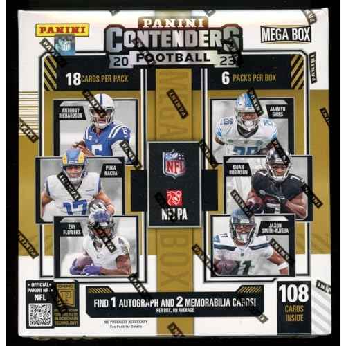 Panini 2023 Contenders Football Mega Trading Card Box (108 Cards/Box) One Autograph Teal Parallels