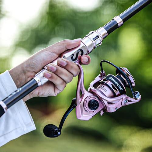 Sougayilang Portable Telescopic Fishing Rod with Carbon Fiber Material and Precision Carved Reel Seat - Suitable for Saltw...