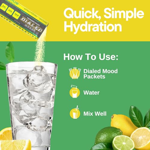 DIALED MOODS Electrolyte Powder - Citrus Circuit – Electrolyte Hydration Powder Packs, Sugar-Free Hydration for Athletes, ...